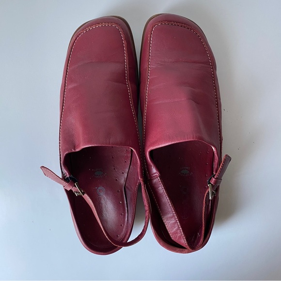 Ecco Slingback Mules, Dark Red - Picture 3 of 4